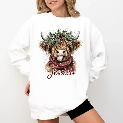 Unisex Crew-neck Sweatshirt--White