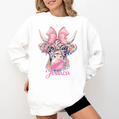 Unisex Crew-neck Sweatshirt--White