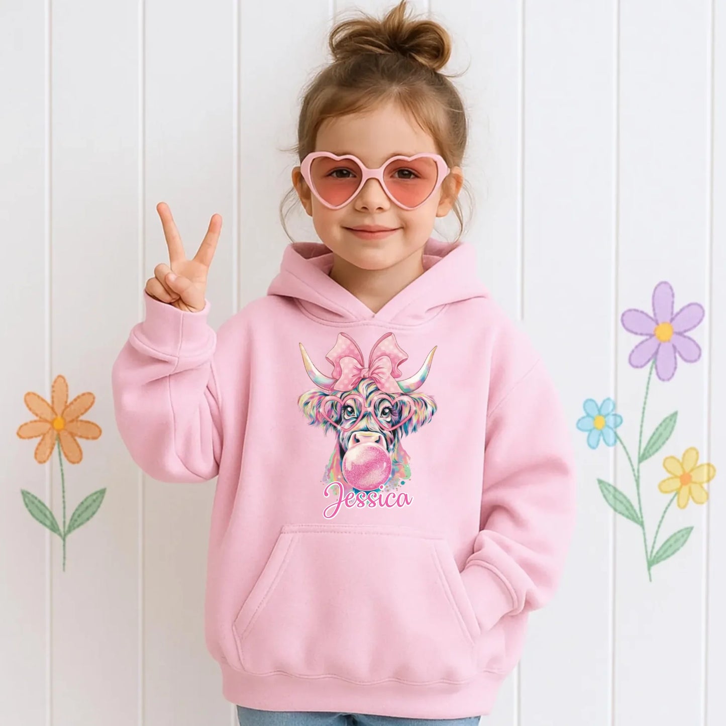 Light Pink Hoodie Kids-3
