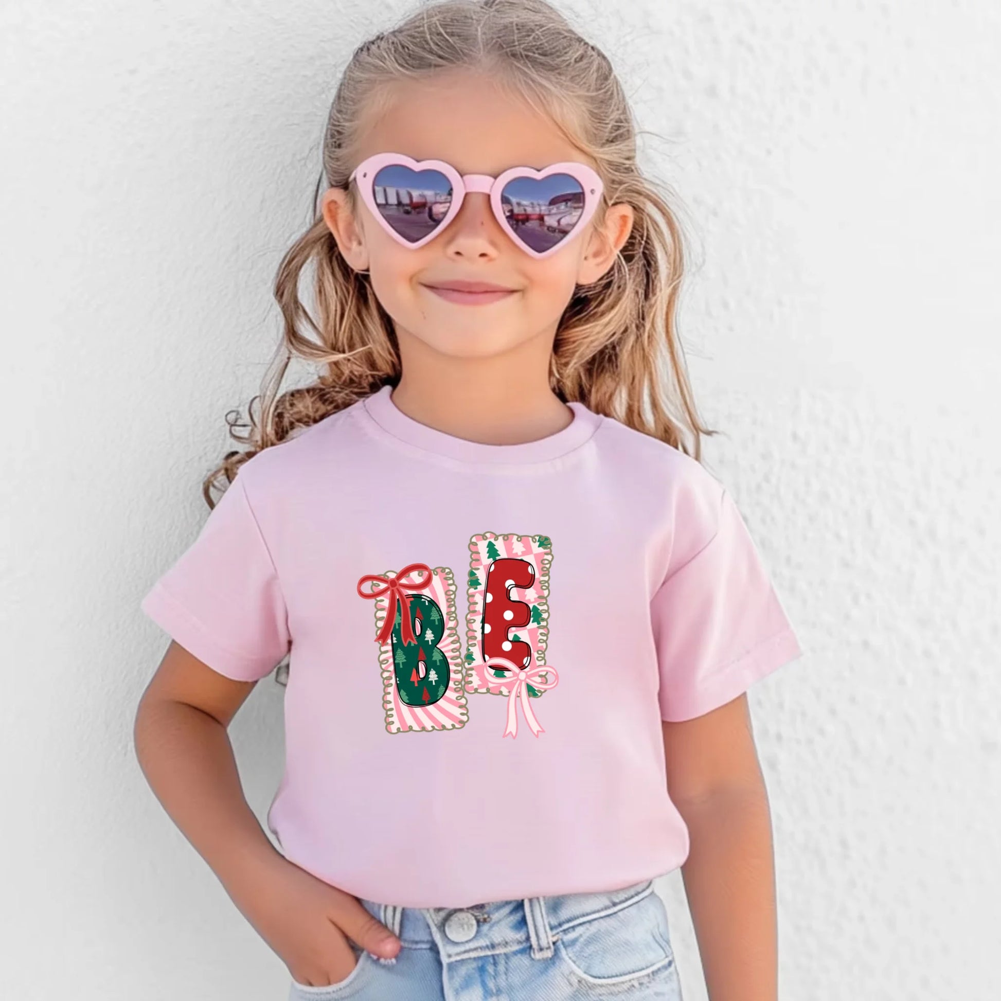 Toddler Cotton T-Shirt-Light Pink