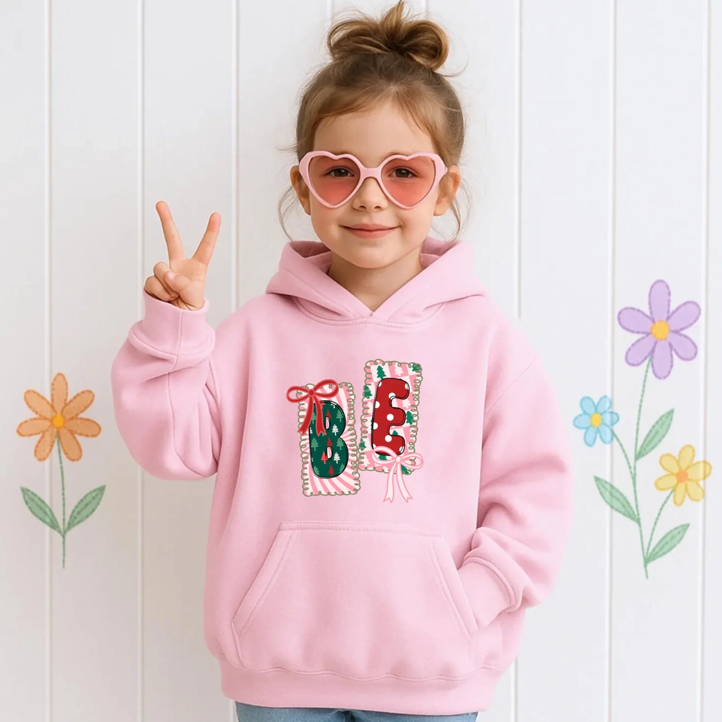 Light Pink Hoodie Kids-3