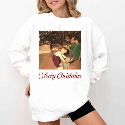 Unisex Crew-neck Sweatshirt--White