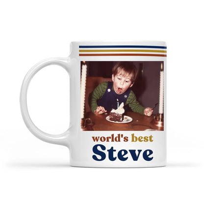 Custom Retro Photo 70s Mug For Him – Vintage Personalized Vintage Photo & Name Mug for Dad-12