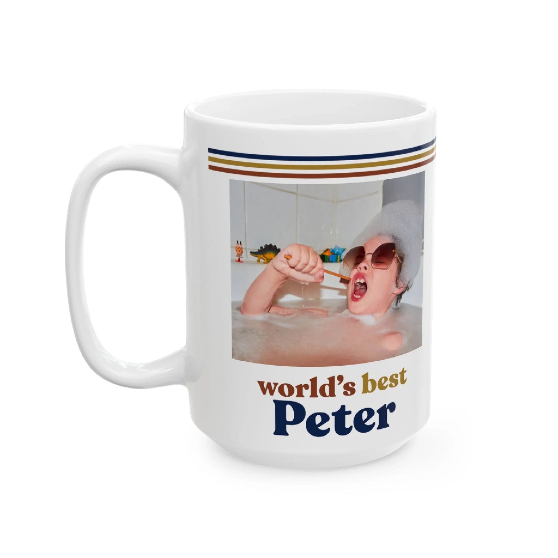 Custom Retro Photo 70s Mug For Him – Vintage Personalized Vintage Photo & Name Mug for Dad-10