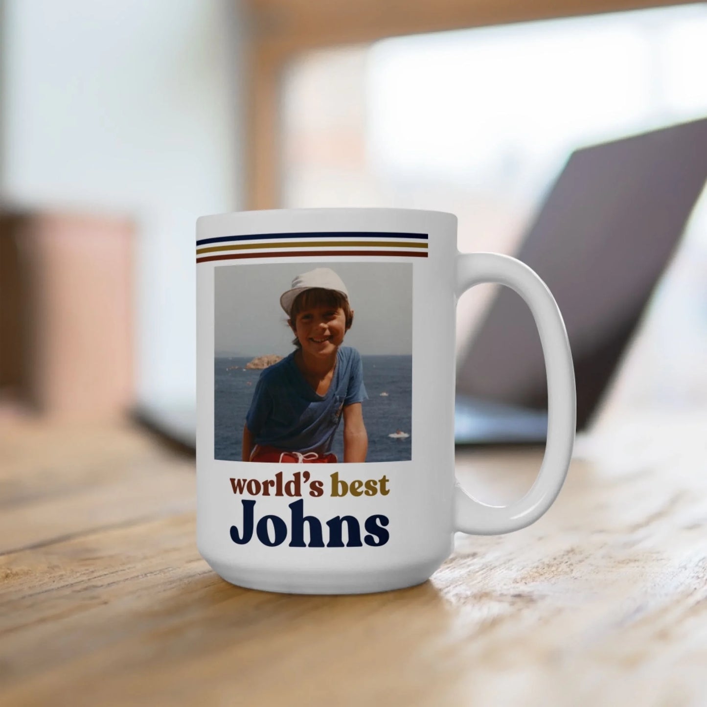 Custom Retro Photo 70s Mug For Him – Vintage Personalized Vintage Photo & Name Mug for Dad-11
