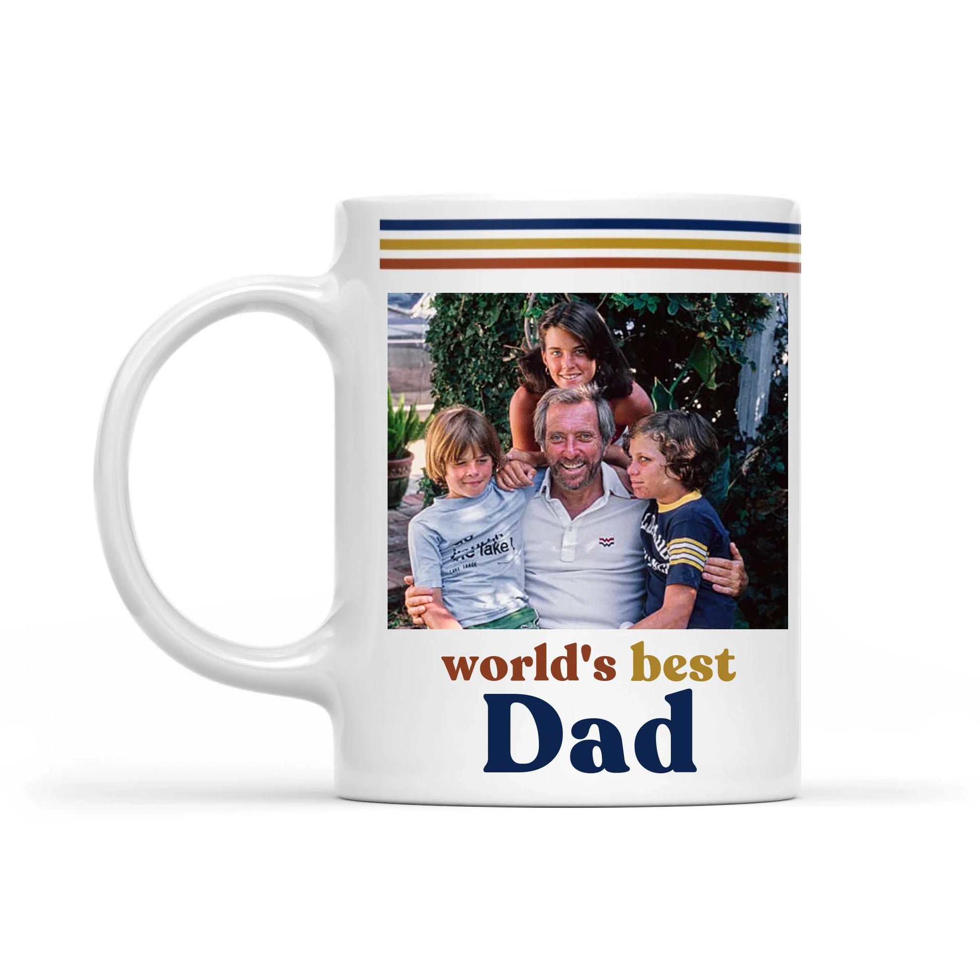 Custom Retro Photo 70s Mug For Him – Vintage Personalized Vintage Photo & Name Mug for Dad-12