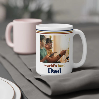 World’s Best Dad Photo Coffee Mug Retro 70s Father’s Day Vintage Dad Coffee Cup-1