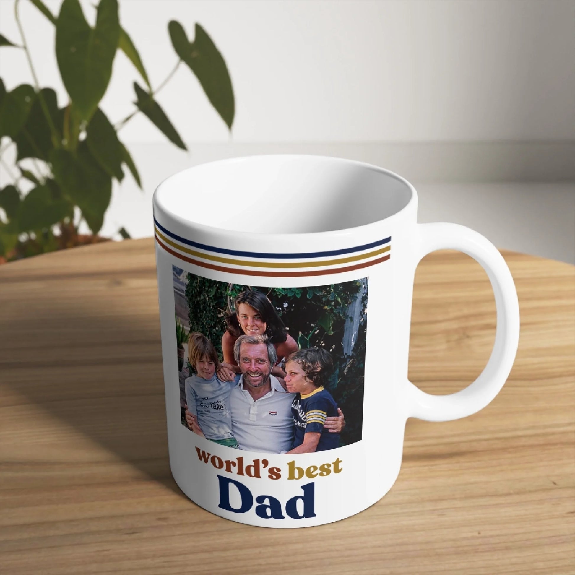 World’s Best Dad Photo Coffee Mug Retro 70s Father’s Day Vintage Dad Coffee Cup-3