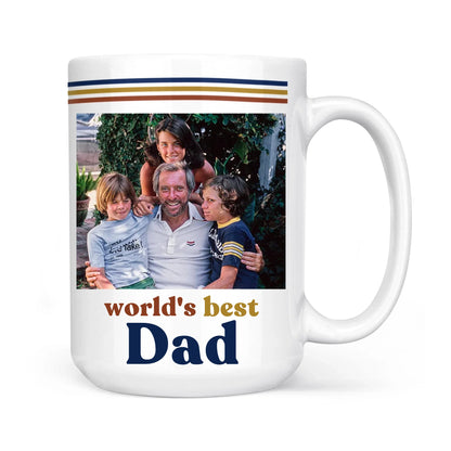 Custom Retro Photo 70s Mug For Him – Vintage Personalized Vintage Photo & Name Mug for Dad-13