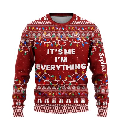 I Have Everything I Want For Christmas Sweater – It's Me I'm Everything Sweater – Couple Matching Ugly Sweater-44