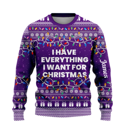 I Have Everything I Want For Christmas Sweater – It's Me I'm Everything Sweater – Couple Matching Ugly Sweater-5