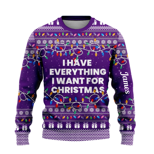 I Have Everything I Want For Christmas Sweater – It's Me I'm Everything Sweater – Couple Matching Ugly Sweater-5