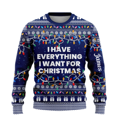 I Have Everything I Want For Christmas Sweater – It's Me I'm Everything Sweater – Couple Matching Ugly Sweater-4