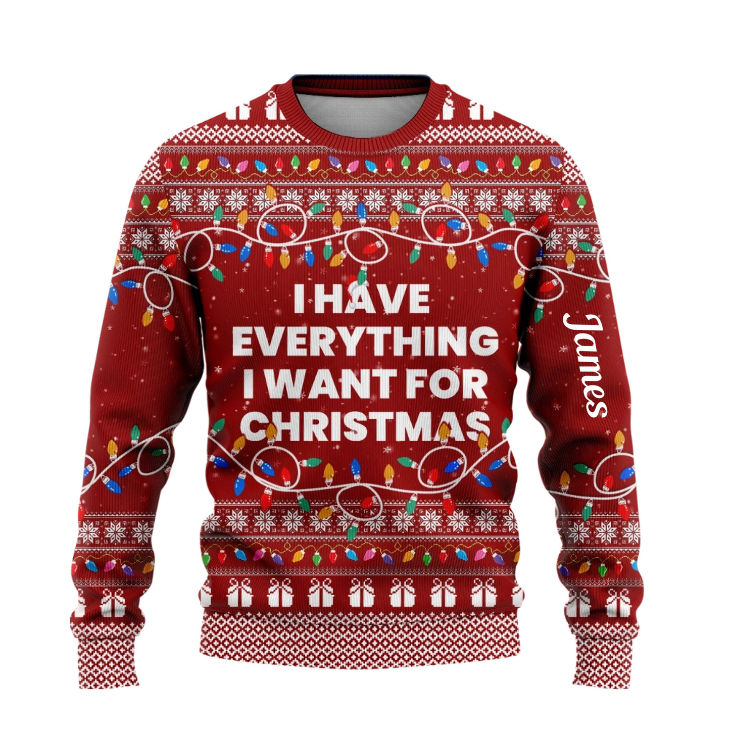 I Have Everything I Want For Christmas Sweater – It's Me I'm Everything Sweater – Couple Matching Ugly Sweater-1