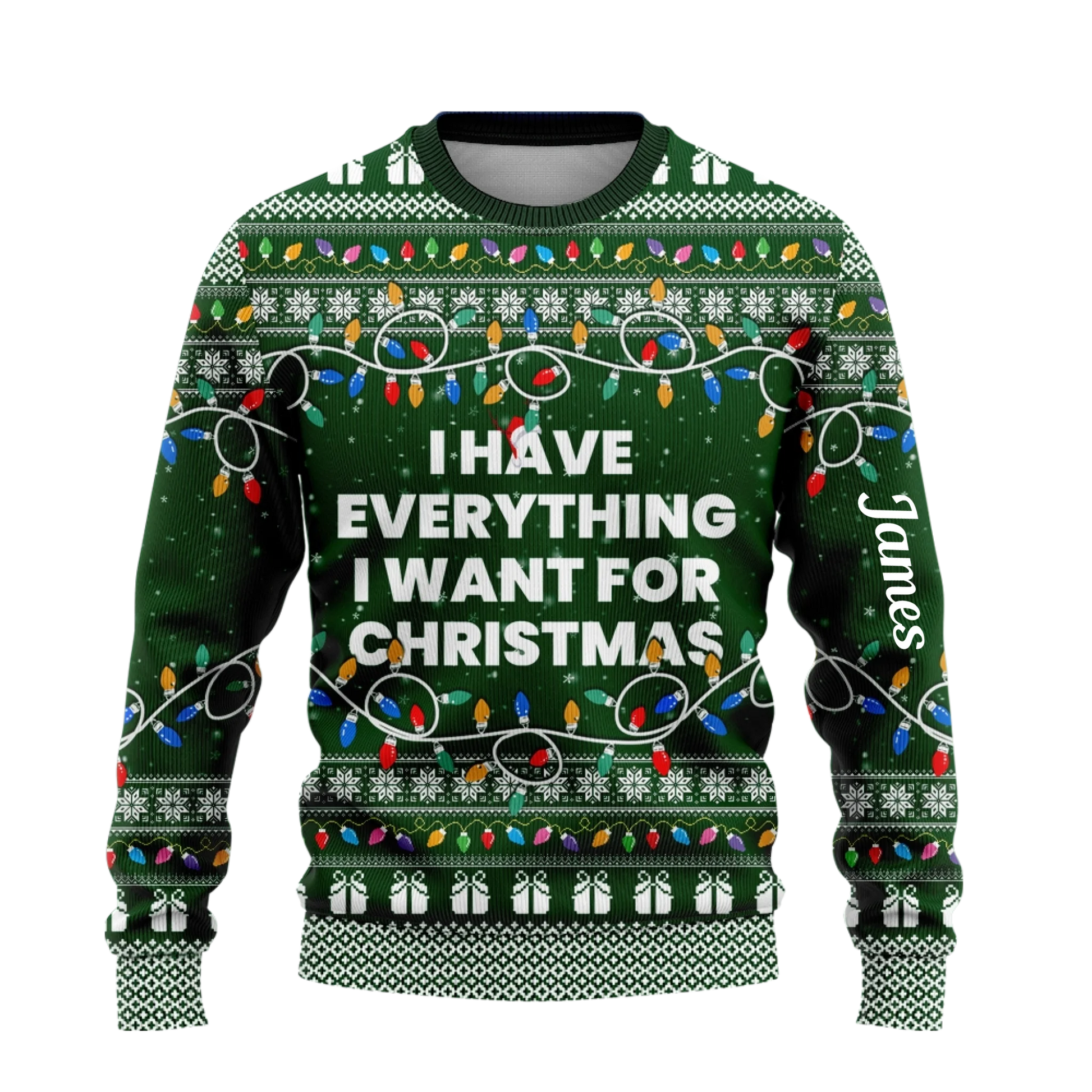 I Have Everything I Want For Christmas Sweater – It's Me I'm Everything Sweater – Couple Matching Ugly Sweater-3