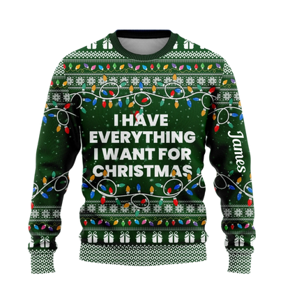 I Have Everything I Want For Christmas Sweater – It's Me I'm Everything Sweater – Couple Matching Ugly Sweater-3