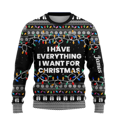 I Have Everything I Want For Christmas Sweater – It's Me I'm Everything Sweater – Couple Matching Ugly Sweater-2