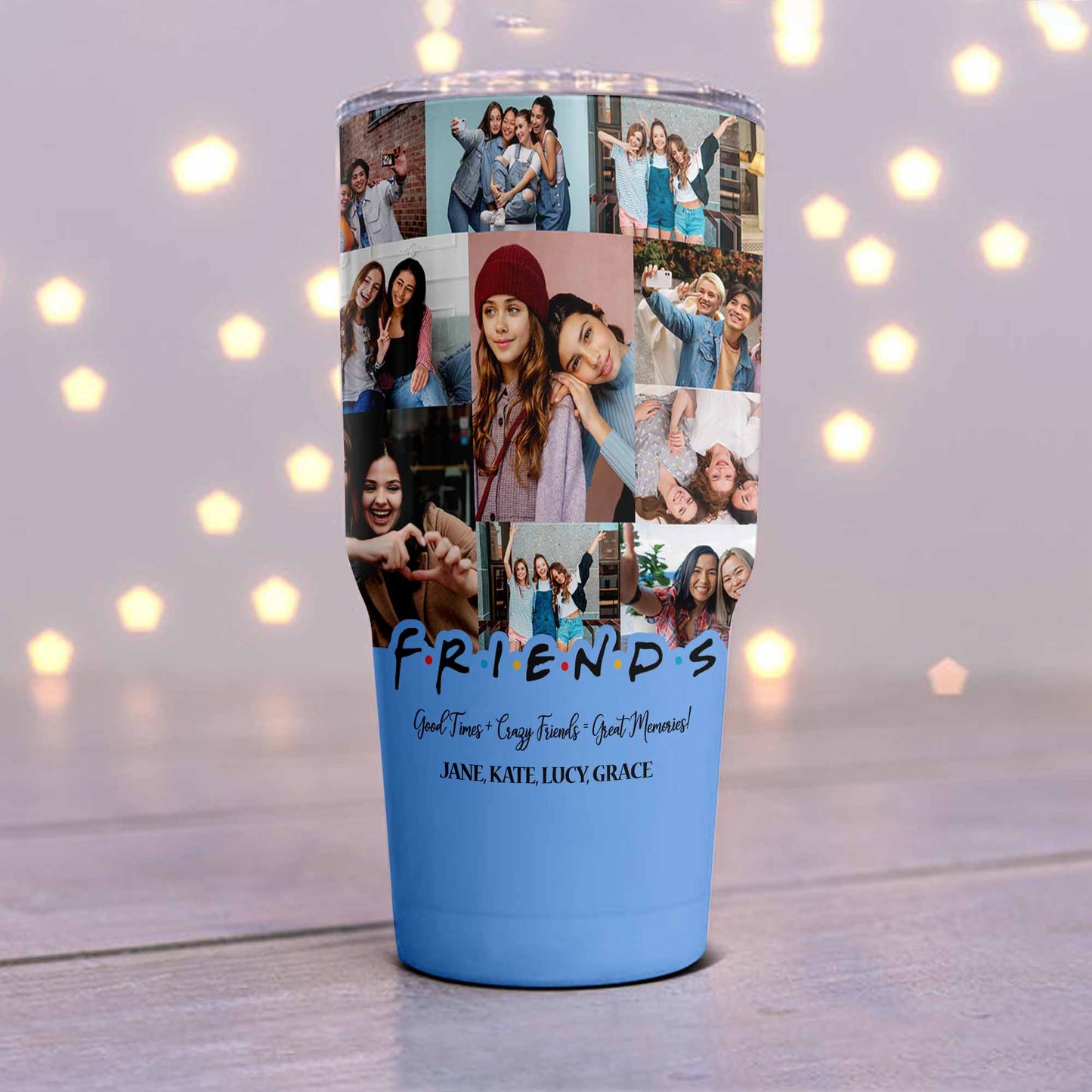 Best Friend BFF Gift From Photo Collage on Personalized Large Tumbler for Bestie