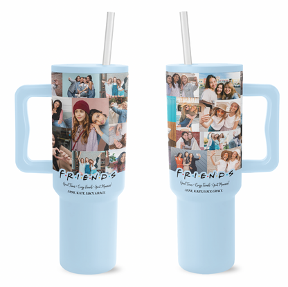 Best Friend BFF Gift From Photo Collage on Personalized Trek Tumbler for Bestie