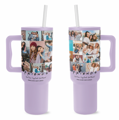 Best Friend BFF Gift From Photo Collage on Personalized Trek Tumbler for Bestie