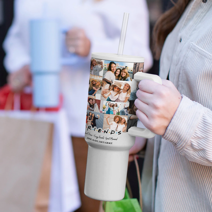 Best Friend BFF Gift From Photo Collage on Personalized Trek Tumbler for Bestie