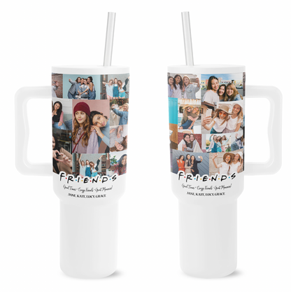 Best Friend BFF Gift From Photo Collage on Personalized Trek Tumbler for Bestie