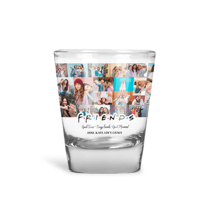 Create a Gift for Best Friend From Photo Collage on Personalized Shot Glass for Bestie