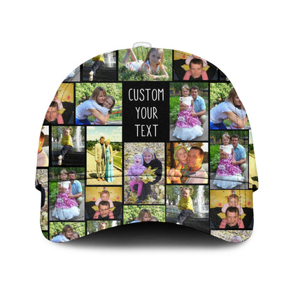 Create Your Own Classic Cap with Collage Photo and Text
