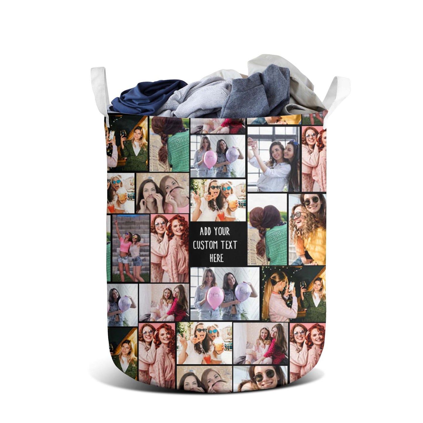 Create Your Own Custom Laundry Basket with Collage Photo & Text