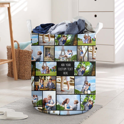 Create Your Own Custom Laundry Basket with Collage Photo & Text