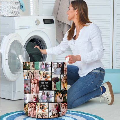 Create Your Own Custom Laundry Basket with Collage Photo & Text