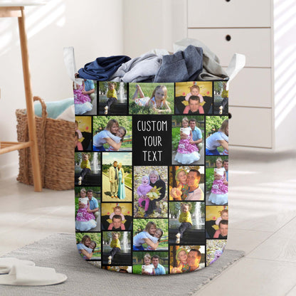 Create Your Own Custom Laundry Basket with Collage Photo & Text