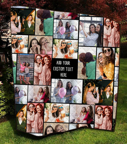 Create Your Own Custom Quilt with Collage Photo & Text