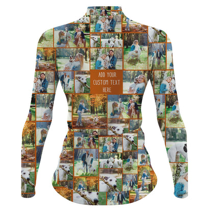 Create Your Own Long Sleeve Cycling Jersey with Collage Photo & Text