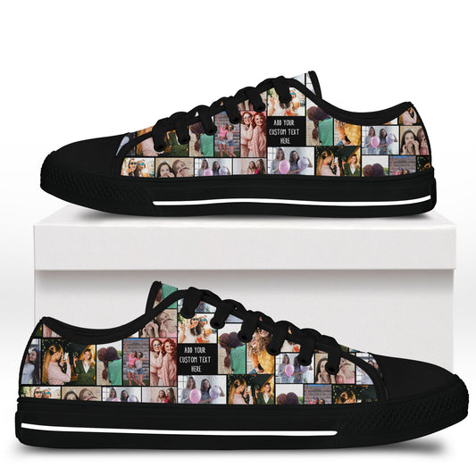 Create Your Own Low Top Shoes with Collage Photo & Text