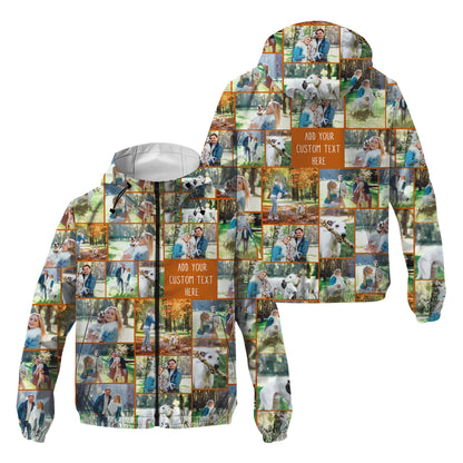 Create Your Own Windbreaker Jacket with Collage Photo & Text