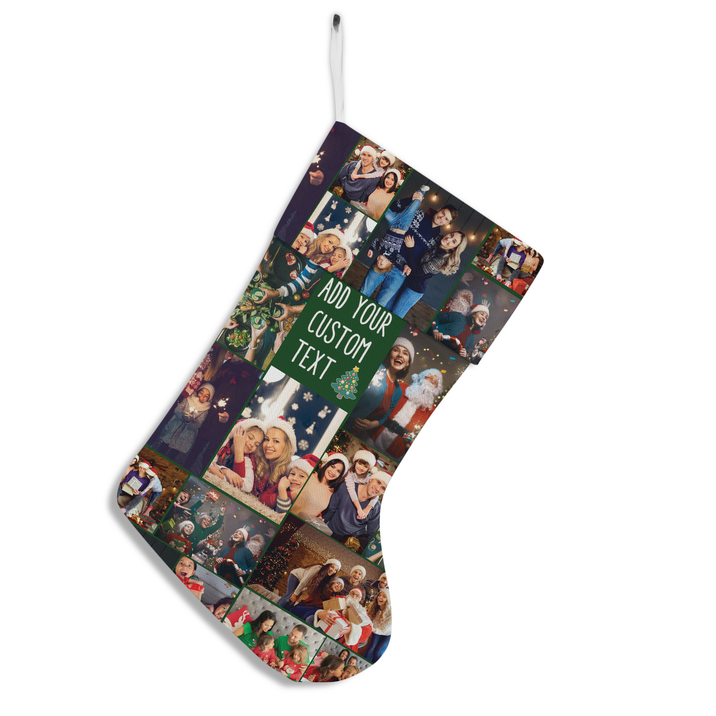 Create Your Own Christmas Stocking with Collage Photo & Custom Text