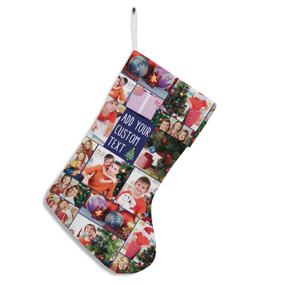 Create Your Own Christmas Stocking with Collage Photo & Custom Text