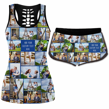 Create Your Own Combo Tank & Short Set with Collage Photo and Text
