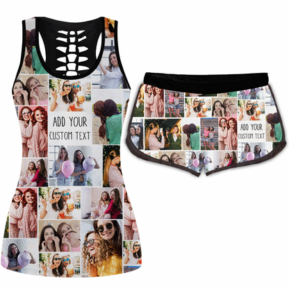 Create Your Own Combo Tank & Short Set with Collage Photo and Text