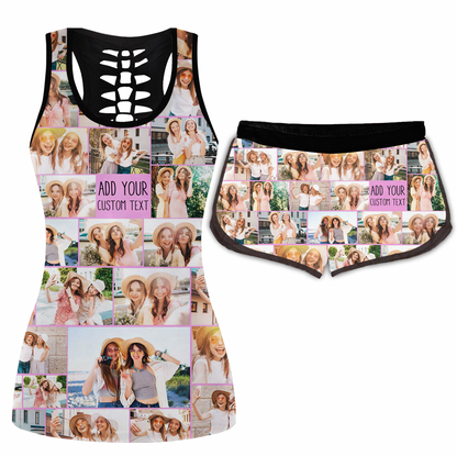 Create Your Own Combo Tank & Short Set with Collage Photo and Text