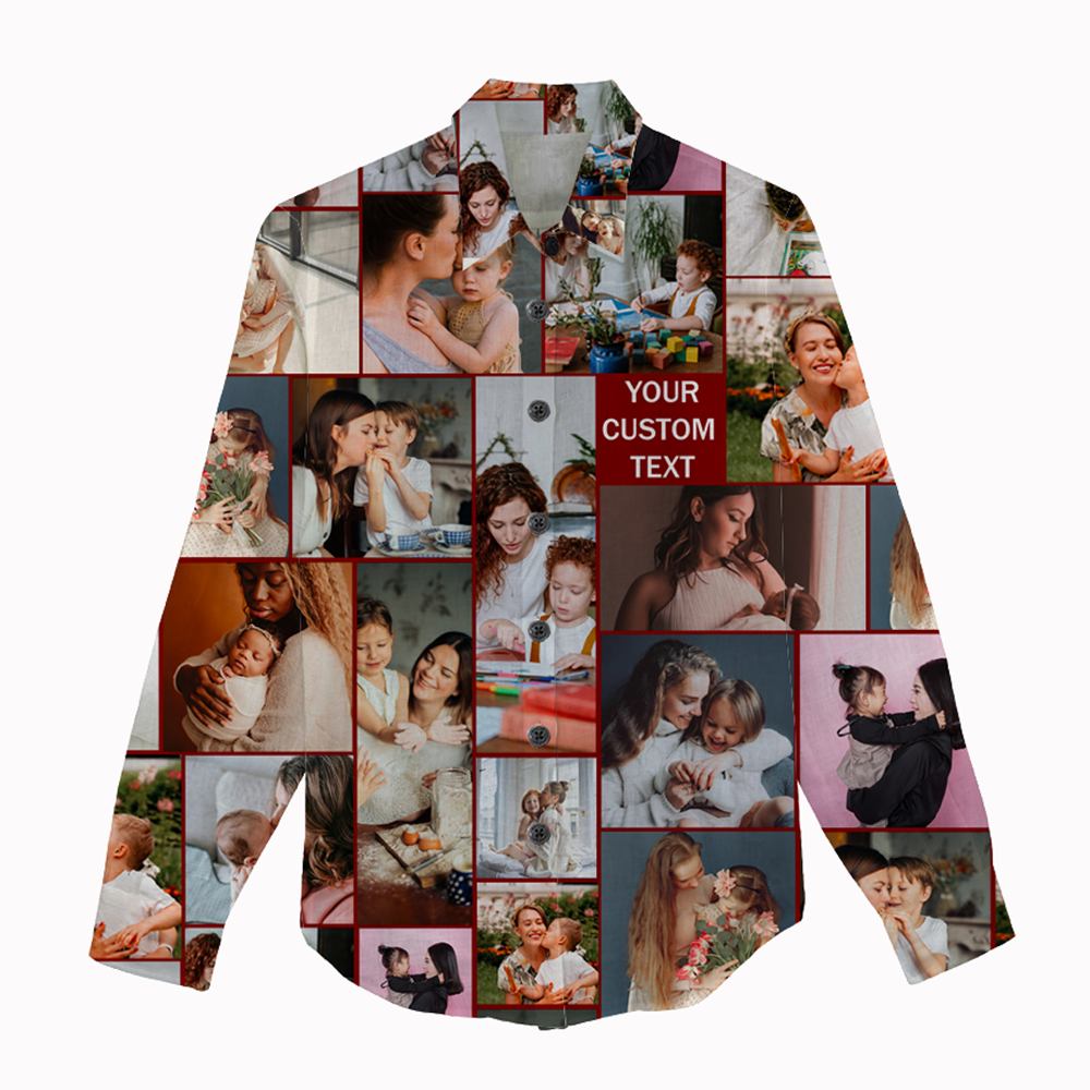 Create Your Own Women's Linen Shirts with Collage Photo & Text