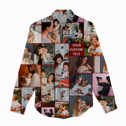 Create Your Own Women's Linen Shirts with Collage Photo & Text