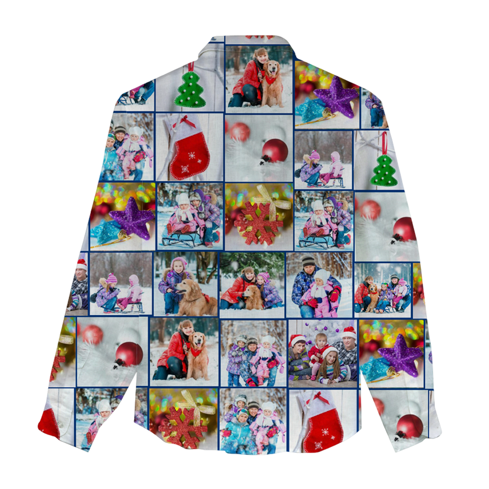 Create Your Own Women's Linen Shirts with Collage Photo & Text