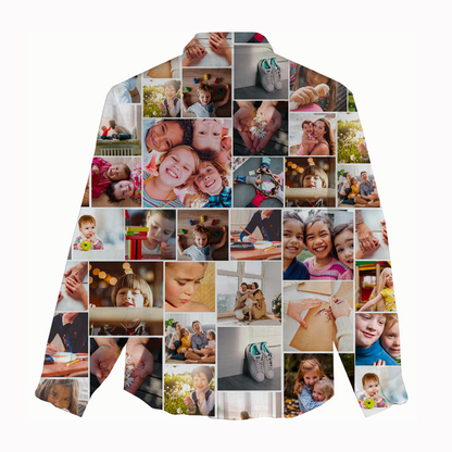 Create Your Own Women's Linen Shirts with Collage Photo & Text