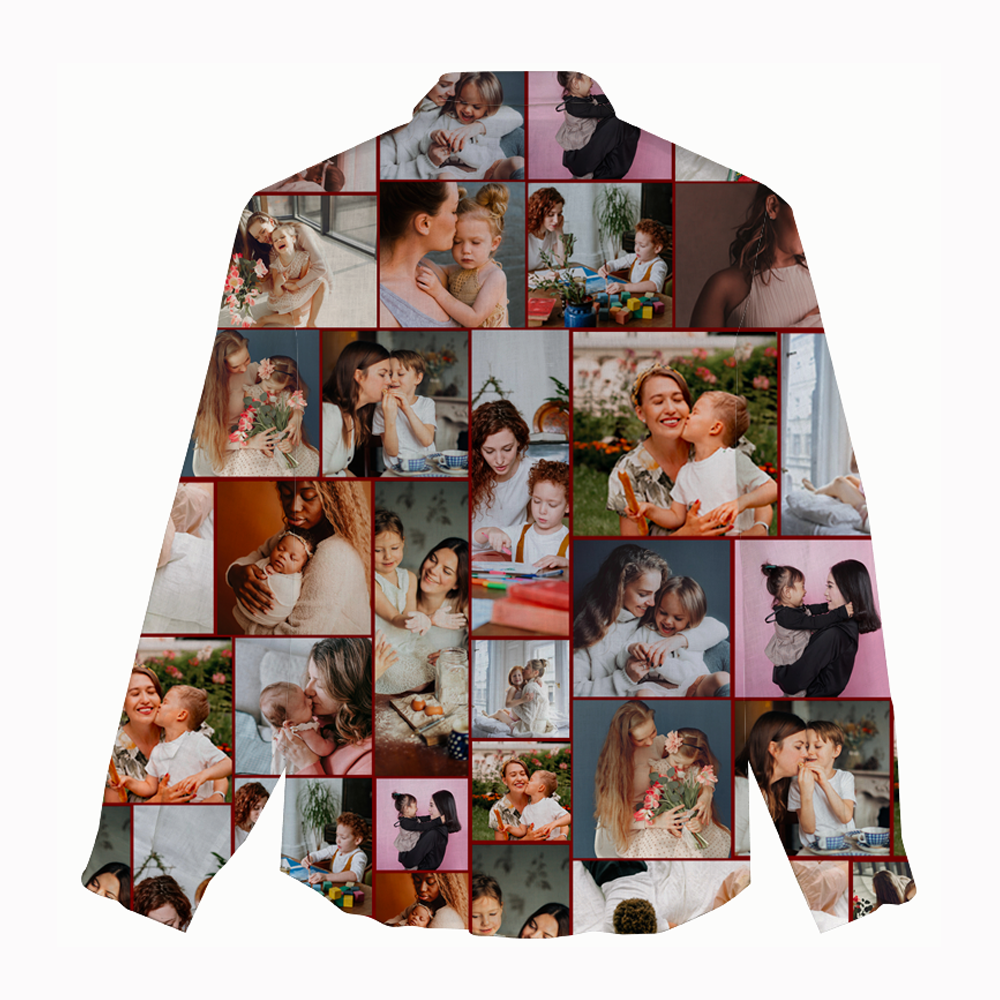 Create Your Own Women's Linen Shirts with Collage Photo & Text