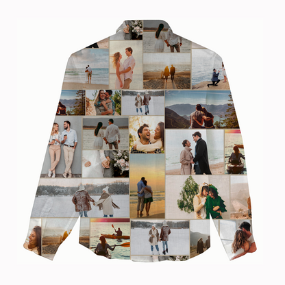 Create Your Own Women's Linen Shirts with Collage Photo & Text
