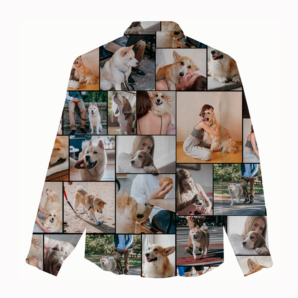 Create Your Own Women's Linen Shirts with Collage Photo & Text