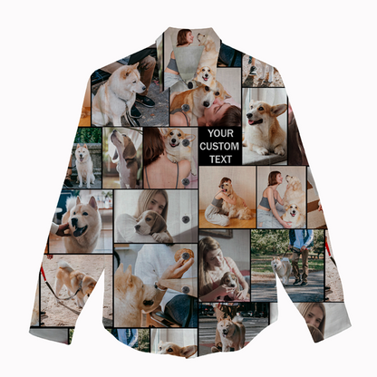 Create Your Own Women's Linen Shirts with Collage Photo & Text