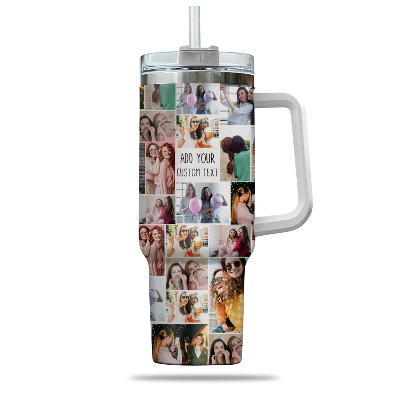 Create a Custom Collage Photo & Text on Personalized 40oz Tumbler